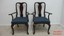 pair ethan allen georgian court queen ann dining room arm chairs