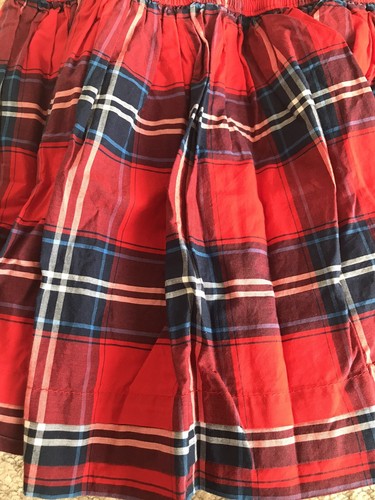checkered pleated skirt, Used-Never Worn. Dark Red Burgundy. GILLY HICKS - Picture 3 of 11