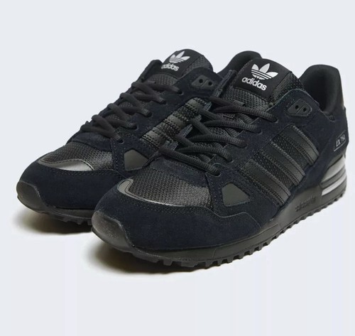 Adidas ZX 750 Men's Size 9 Running Shoe Triple Black Casual Trainer Sneaker - Picture 7 of 12