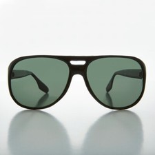 Black Large Aviator Vintage Sunglasses - Hutch