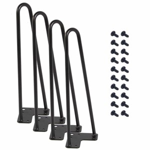AECOJOY-16-034-Black-Hairpin-Legs-3-8-034-Diameter-Set-for-4-Heavy-Duty-Table-Legs