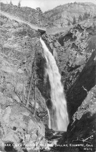 Bear-Creek-Falls-Million-Dollar-Highway-1940s-Sanborn-RPPC-real-photo-1205