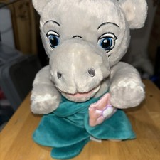 Disney Parks 10  Hippo Hippopotamus Gray Safari Plush Stuffed Animal Authentic