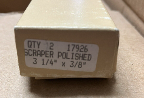 Lot of 2 - Polished 3-1/4" x 3/8" Machinist's 3 Side Scraper India Part # 17926 - Picture 4 of 5