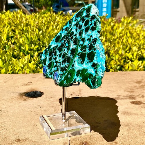 2.05LB Natural peacock stone silicon peacock hand polished sheet - 第 5/13 張圖片