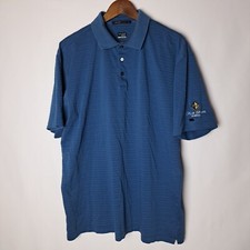 Nike Tiger Woods Collection Polo Shirt Mens XL Golf Dry Fit Horizontal Ribbed SS