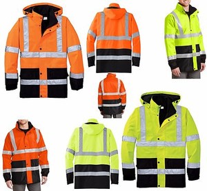 MEN-039-S-CLASS-3-REFLECTIVE-SAFETY-RAIN-COAT-WATERPROOF-HIDE-AWAY-HOOD-S-4XL