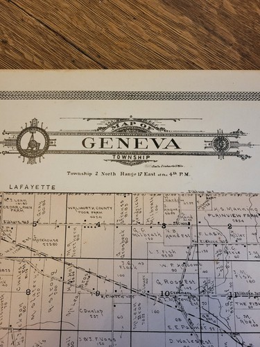 Vintage 1907 Atlas Plat Map ~ Geneva Township Walworth County Wisconsin #27 - Picture 2 of 8