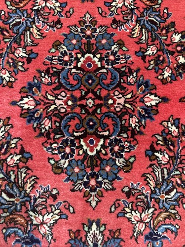 Antique Sarouk Vegetable Dye Floral Hand-knotted Area Rug 4’x6’10” - Picture 4 of 14