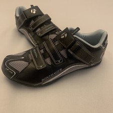 Bontarger Women?s Sz 10.5 Cycling Shoes Black Solstice Inform Hook Loop EUC