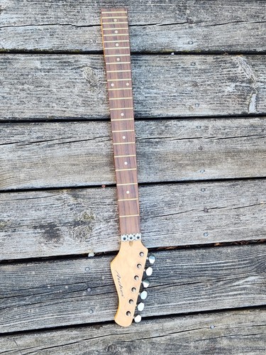 Archer Electric Guitar Neck Maple Vtg 26-1/4" Long With Tuners Replacement Part - Picture 23 of 23