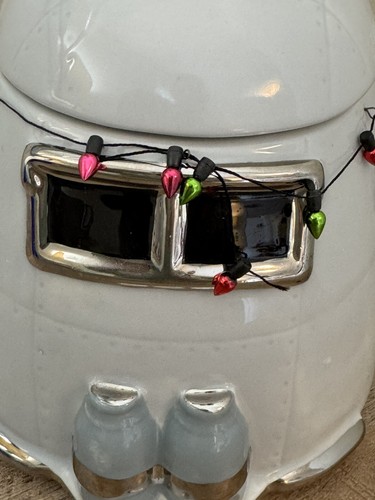 Barattolo Biscotti Babbo Natale Camper Elfo di Natale Airstream Vacanze Campeggio Ceramica - Foto 12 di 20