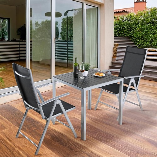 Sitzgruppe Gartenmöbel Gartengarnitur Tisch Stuhl Essgruppe Gartenset Aluminium - Bild 43 von 66