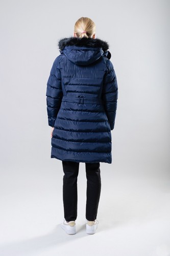 New Women Mid Stone Belted Long Winter Puffer Coat 8 10 12 14 16 18 20 22 24 26 - Picture 19 of 26