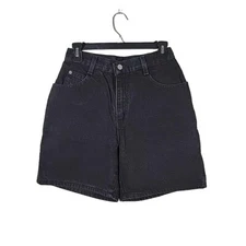 Gitano Shorts SZ 6 Black Denim Mom High Rise Jean Shorts Vintage 80s 90s