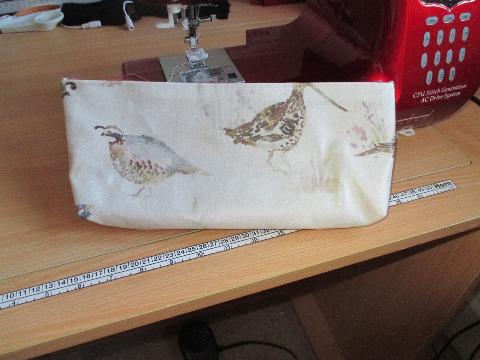 Inodoro de lujo, bolsa de maquillaje - pájaros de juego con cremallera