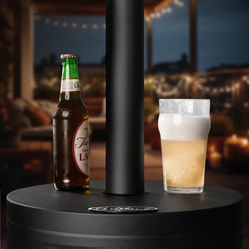 Fire Sense Matte Black Patio Heater 46,000 BTU Outdoor - Picture 7 of 9