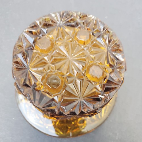 Vintage Fenton Gänseblümchen und Knopf Braunglas Zylinder Hut Zahnstocher Halter - Bild 15 von 20