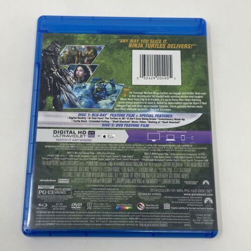 TMNT Teenage Mutant Ninja Turtles Blu-Ray (2014) + DVD Movie - Picture 2 of 15