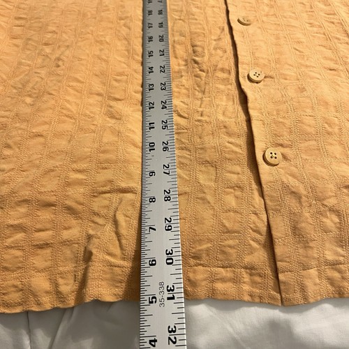 Tommy Bahama Shirt Mens XXL Orange, Button Up Short Sleeve, 100% Silk EUC - Picture 5 of 8
