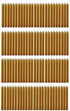BRUBAKER 100 Tree Candles - Yellow - 4" x 0.49" - Bulk