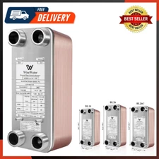 Plate Heat Exchanger, 5"X12" 30 Plates Water to Water Heat Exchanger