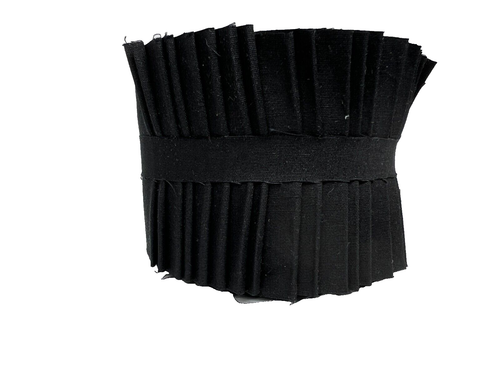 20 2,5 Zoll vorgeschnittene Gelee Rolle Quilt Steppstreifen 100 % Baumwolle einfarbig schwarz