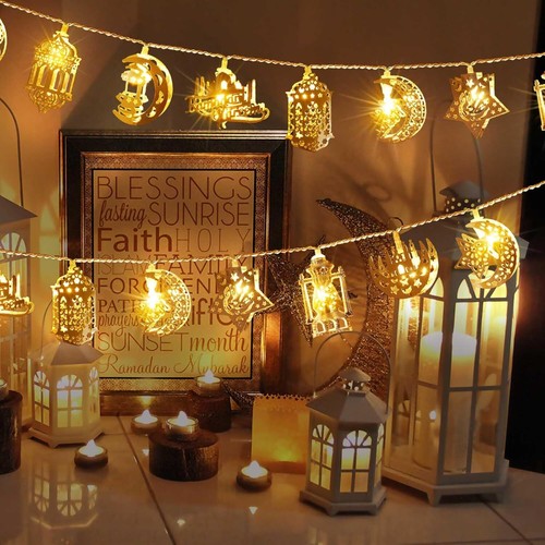 Homeleo Vintage Ramadan Decorations for Home, Battery Operated Bronze  - Picture 2 of 10