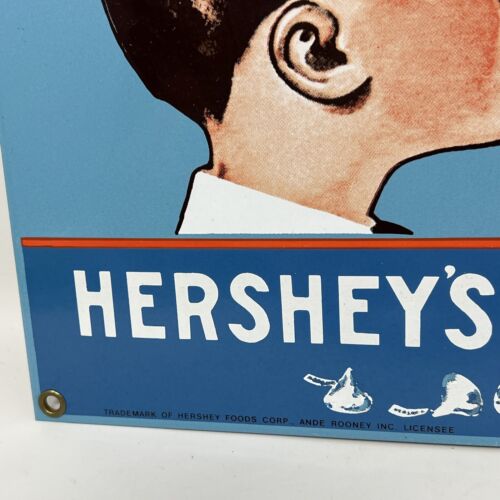 Vintage Ande Rooney Sign Hershey’s Kisses Porcelain Enamel - Picture 5 of 11