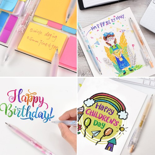 Glitter Gel Pens,Gel Ink Pens,Color Gel Pens Fine Point,16 Pieces Retractable... - Picture 5 of 7