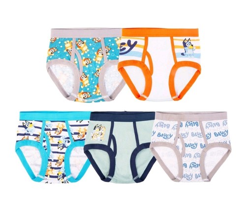 Bluey Boys' 100% Cotton Briefs Character Underwear, 5-Pack, Size 6/New - Picture 6 of 7