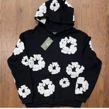 Denim Tears Black Pullover Hoodie Men Streetwear