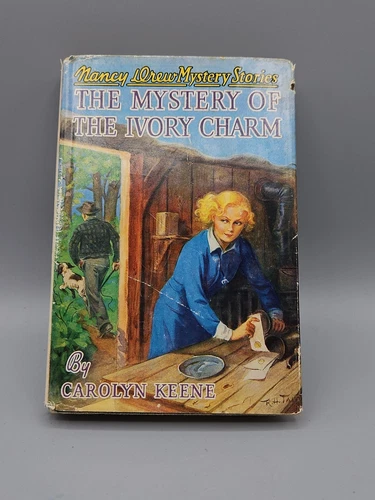 VINTAGE NANCY DREW THE MYSTERY OF THE IVORY CHARM HARDCOVER BOOK 1936