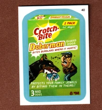 2013 Wacky Packages-All New Series 11 {ANS11} Blue Border "CROTCH BITE" #40