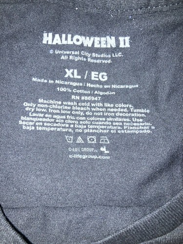 MICHAEL MYERS XL Extra Large Halloween II Schwarz Herren T-Shirt 100% Baumwolle Neu - Bild 2 von 2