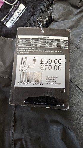 Boardman Mens Cycling Jacket Reflective Rain Jacket Orange/Grey Medium RRP £59 - Picture 4 of 10