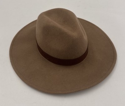 Free People Brown Rancher Hat 100% Wool Fedora Boho  display picture 3