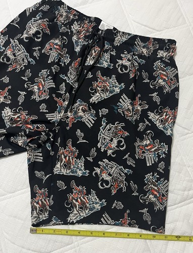Cinch Men's Black Western Print Swim Short Trunks MB58135004 Size S Stretch - Picture 11 of 11