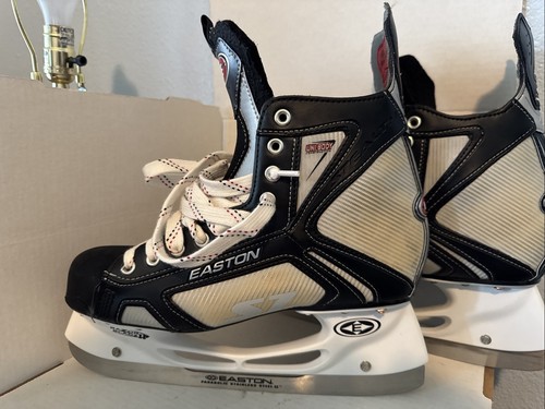 Patines de Hockey Talla 11D Easton Bladz Stealth S7 Negro Plata Ligeramente Usados Unibody - Imagen 4 de 17