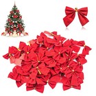 48 PCS Red Bows for Christmas Tree, Red Christmas Bows, Christmas Tree Bows, ...