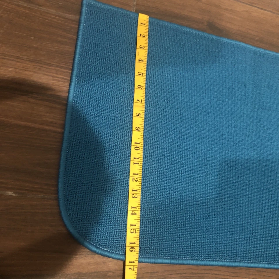Small Bright Blue Colored Slice Rug - Image 3 of 4