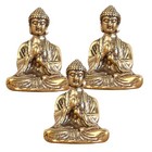  2 Pack Buddha Home Decor Mini Adornments Dashboard Sculpture Figurine