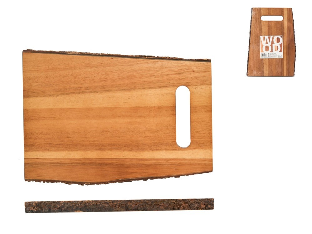 H&H Wood Rectangular Cutting Board 30X21X2 Cm