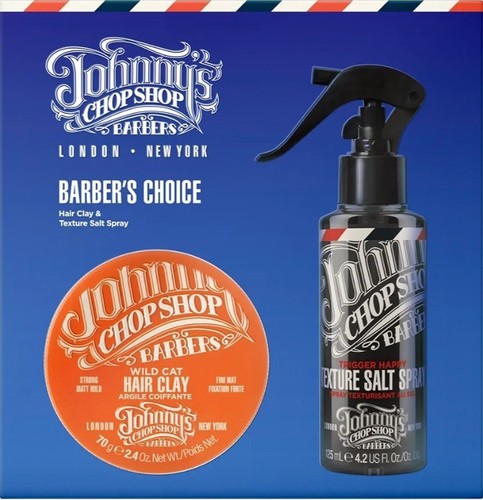 Johnny's Chop Shop Barber's Choice Hair Clay & Texture Salt Spray Gift Set - Picture 1 of 3