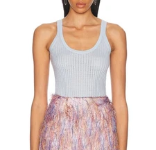 Gabriela Hearst Nevin cashmere tank in light blue Size M