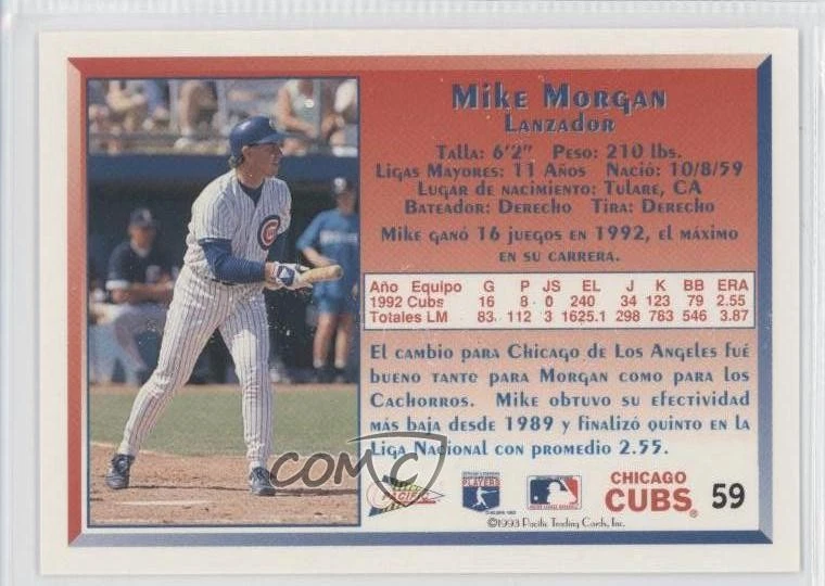 1993 Pacific Mike Morgan #59 - Image 2 of 2