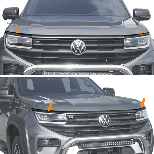 Anillo decorativo de faros de plástico ABS bisel cubierta para VW Amarok 2023-2025 - Imagen 4 de 8