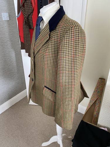 Le Beau Cheval Senape Tweed Show Jkt Rara Taglia 18 Multi Overcheck- - Foto 6 di 20