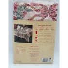 Ashley Taylor Christmas Damask Tablecloth Poinsettia Floral Oblong 60 x 84