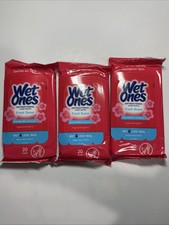 3 Wet Ones Antibacterial Hand Wipes (Fresh Scent) - 20 Count